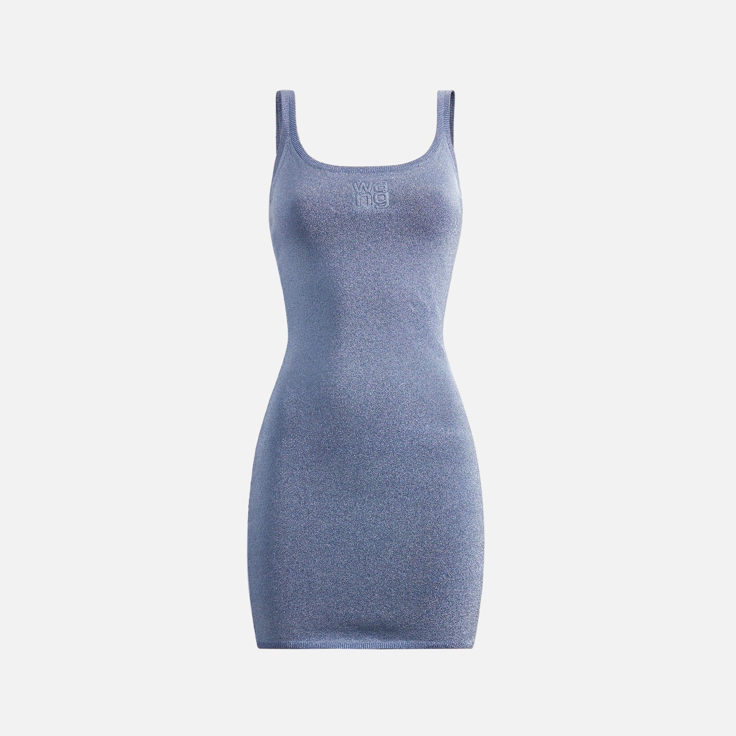 Alexander Wang Cami Tank Dress with Embossed Logo - Ariel Blue