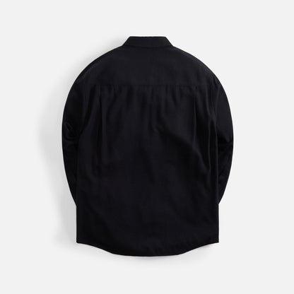 Auralee Airy Wool Viyella Shirt - Dark Navy