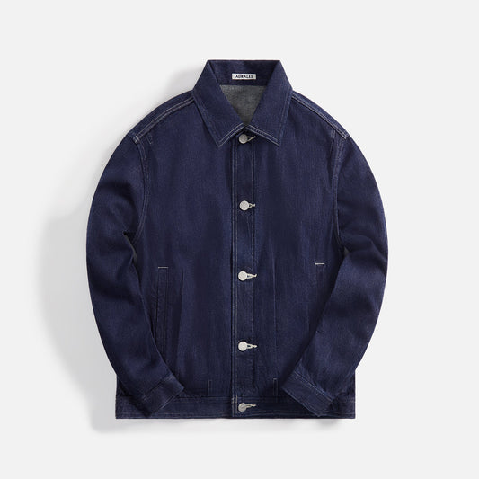 Auralee Selvedge Light Denim Blouson - Indigo