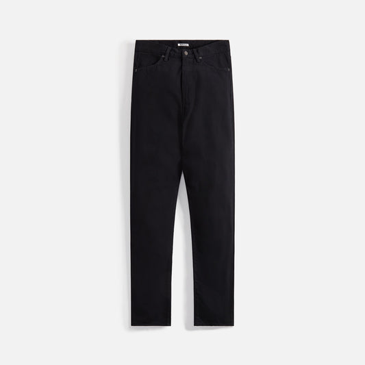 Auralee Selvedge Light Denim Pants - Black