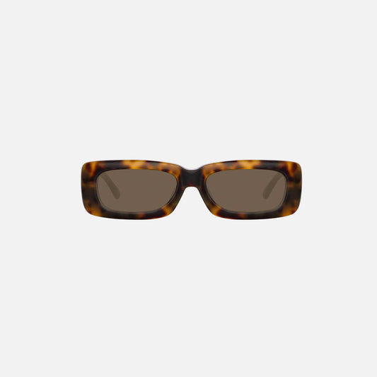 The Attico Mini Marfa Frames - Tortoise Shell / Brown Lens