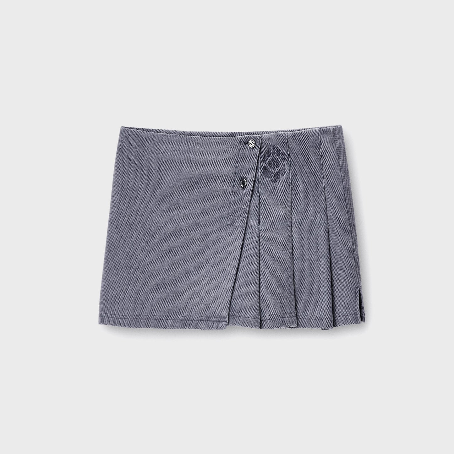 Alexander Wang Pleated Wrap Mini Skirt - Navy
