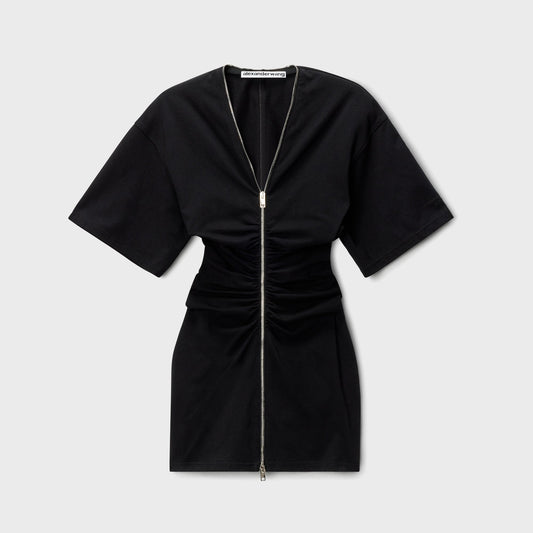 Alexander Wang Zipper Tee Dress - Black