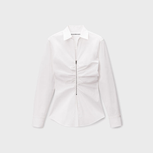Alexander Wang Gathered Bust Shirt - Oxford White