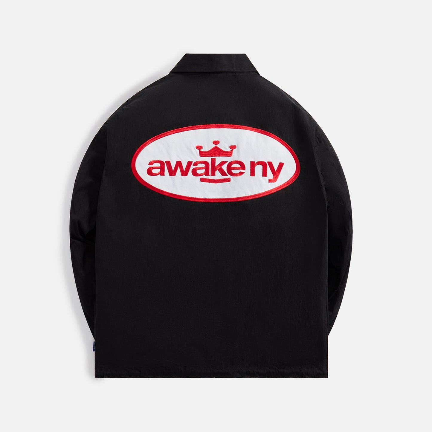 Awake NY King Logo Twill Coaches Jacket - Charcoal