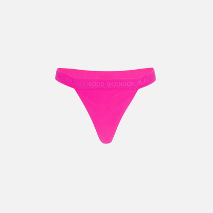 Brandon Blackwood Logo Swim Thong - Hot Pink