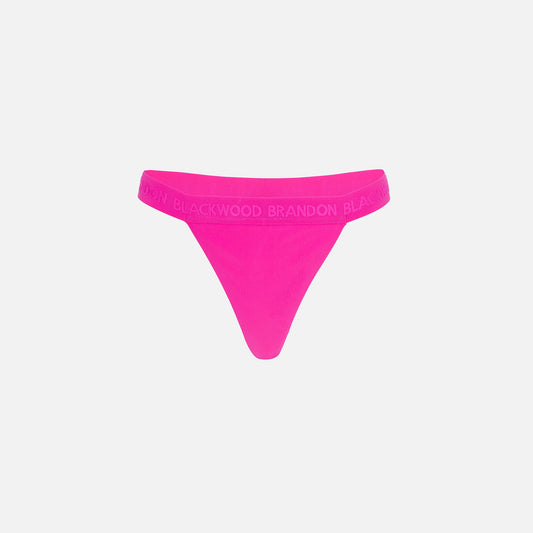Brandon Blackwood Logo Swim Thong - Hot Pink