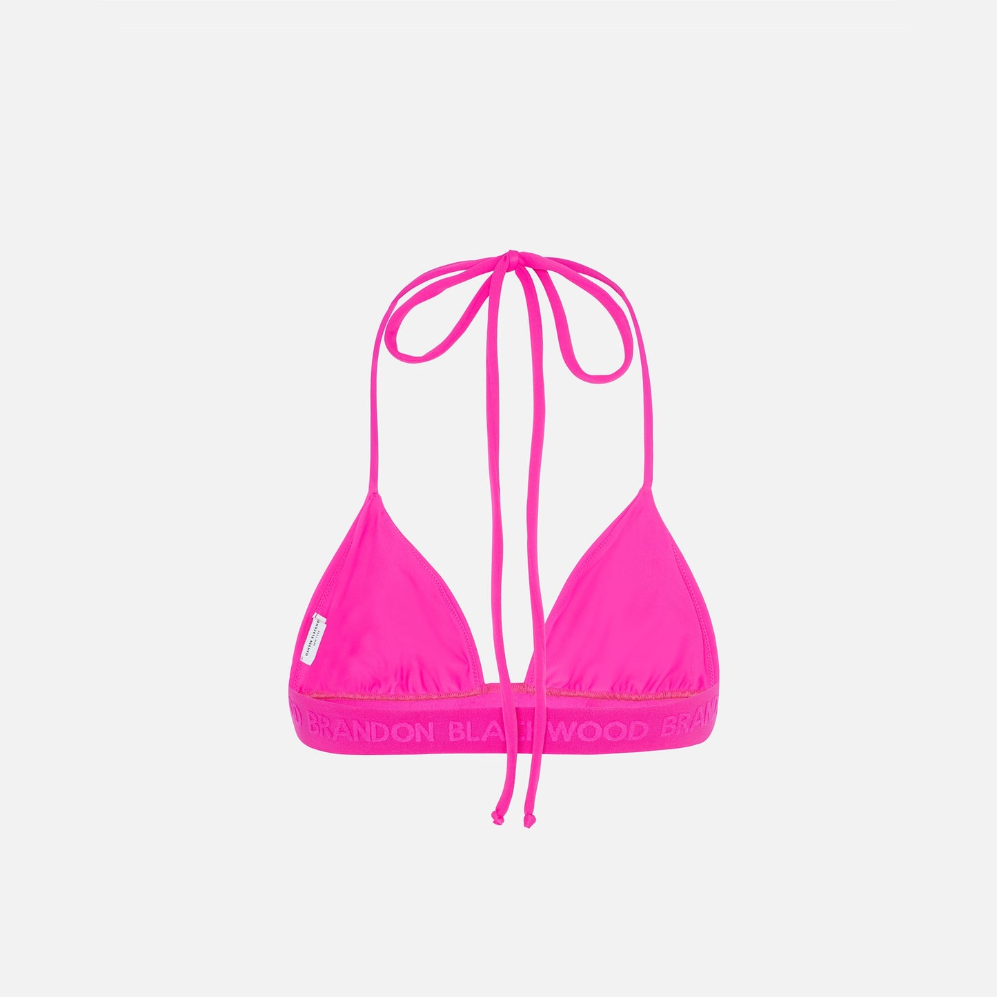 Brandon Blackwood Logo Halter Bikini Top - Hot Pink