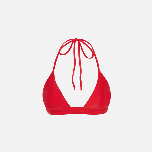 Brandon Blackwood Logo Halter Bikini Top - Red
