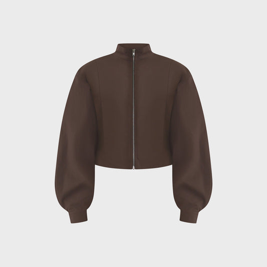 Belle Anna Globo Jacket - Brown