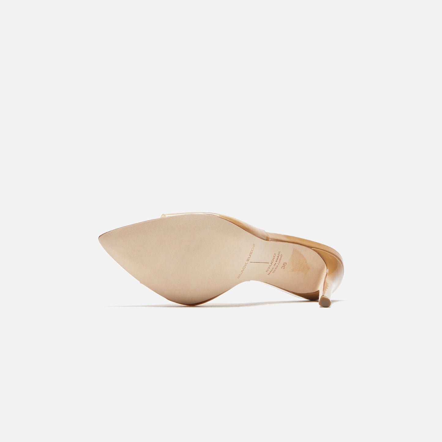 Black Suede Studio Bella - Toffee Patent / Matching Smoked PVC