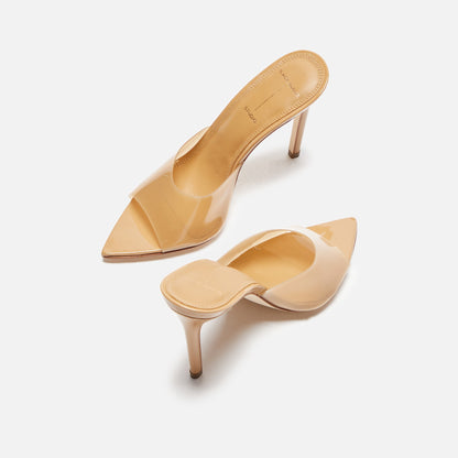 Black Suede Studio Bella - Toffee Patent / Matching Smoked PVC