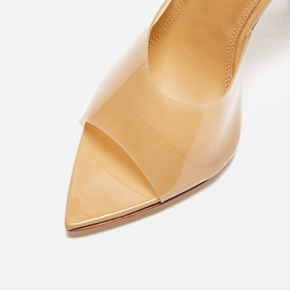 Black Suede Studio Bella - Toffee Patent / Matching Smoked PVC