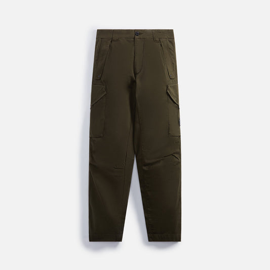 C.P. Company Stretch Sateen Loose Cargo Pant - Olive