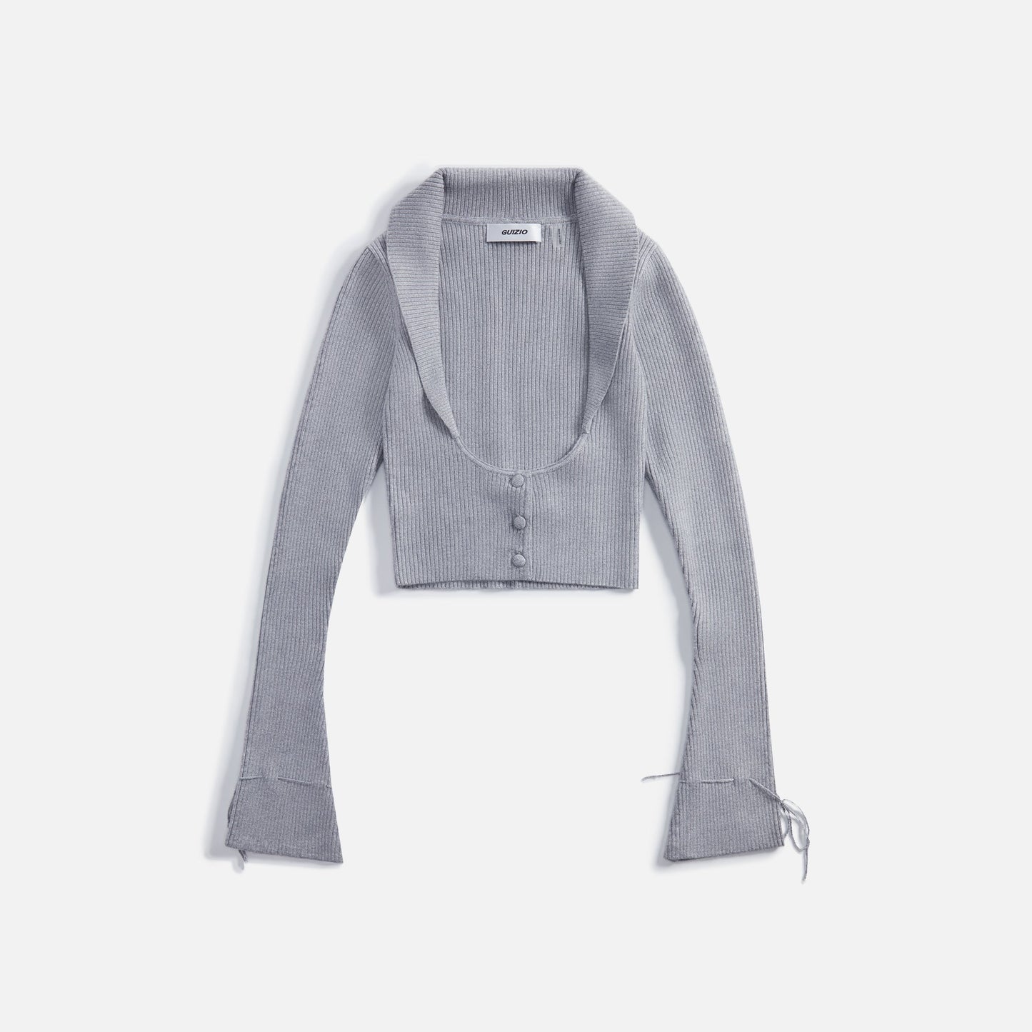 GUIZIO Cielo Ribbed Blazer - Heather Grey