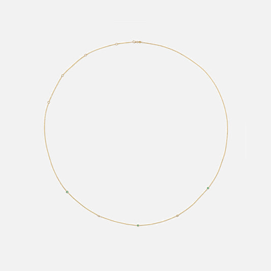 Isa Grutman Diamond Emerald Belly Chain - Gold