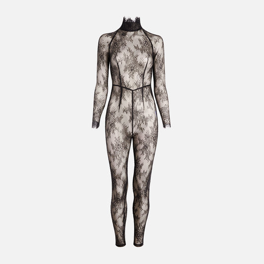Kim Shui Lace Jumpsuit - Black