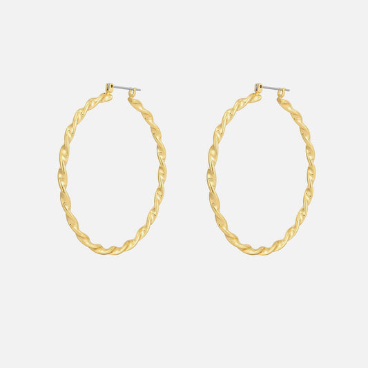 Luv AJ Hanalei Twisted Hoops - Gold