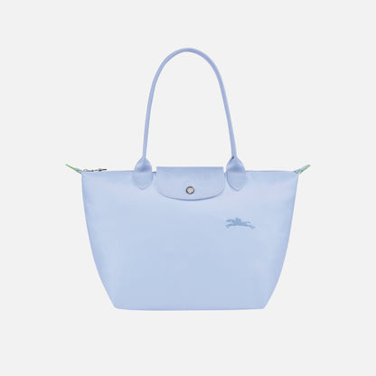 Longchamp Le Pliage Green Small Shoulder Tote - Sky Blue
