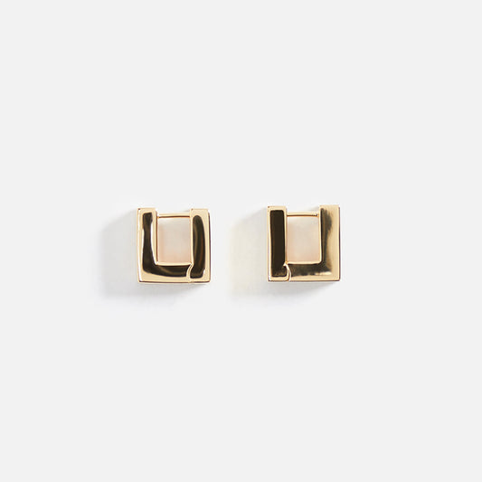 Tom Wood Square Hoops Small Gold - Silver / Gold
