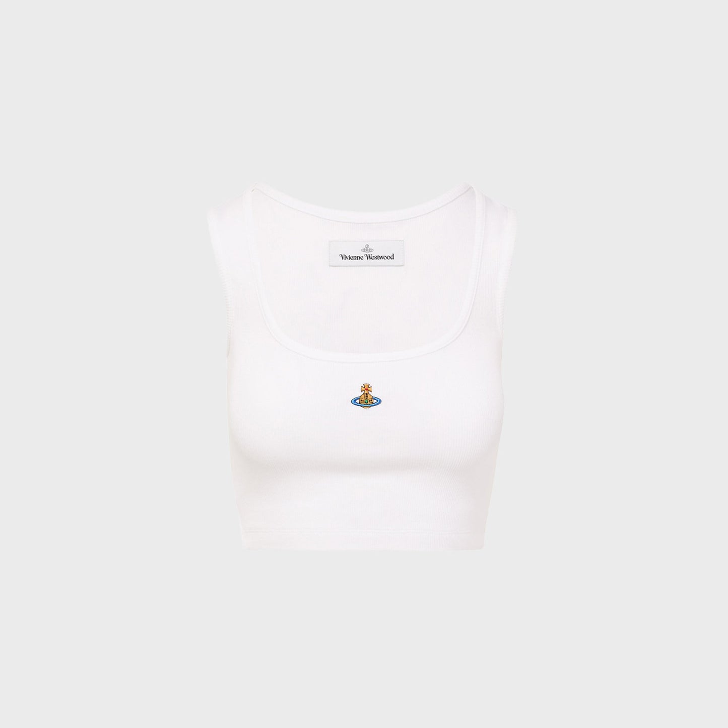 Vivienne Westwood Cropped Rib Vest - White