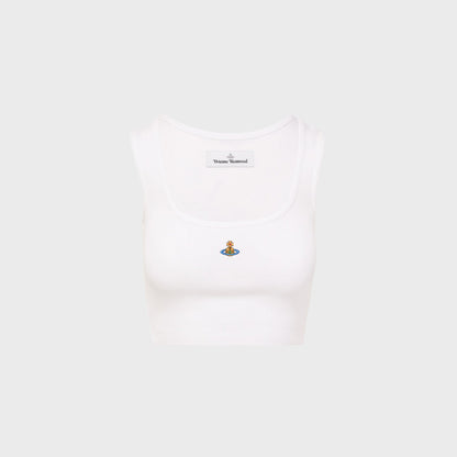 Vivienne Westwood Cropped Rib Vest - White