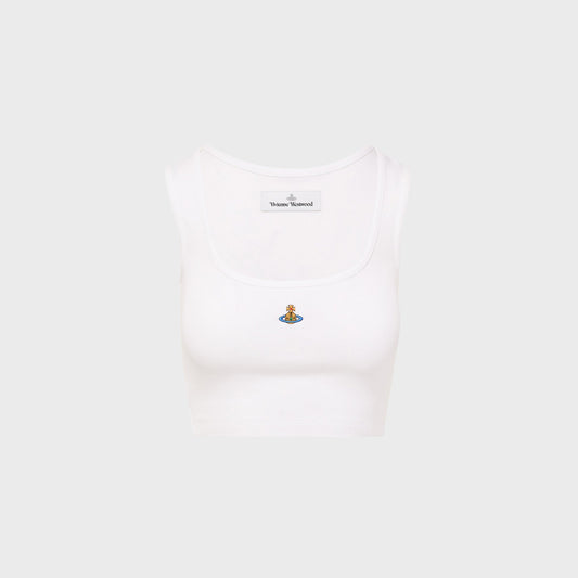 Vivienne Westwood Cropped Rib Vest - White