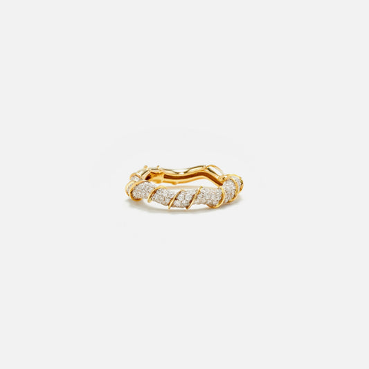Yvonne Leon Bague Twistee Diamants OJ Twist Ring - Yellow Gold