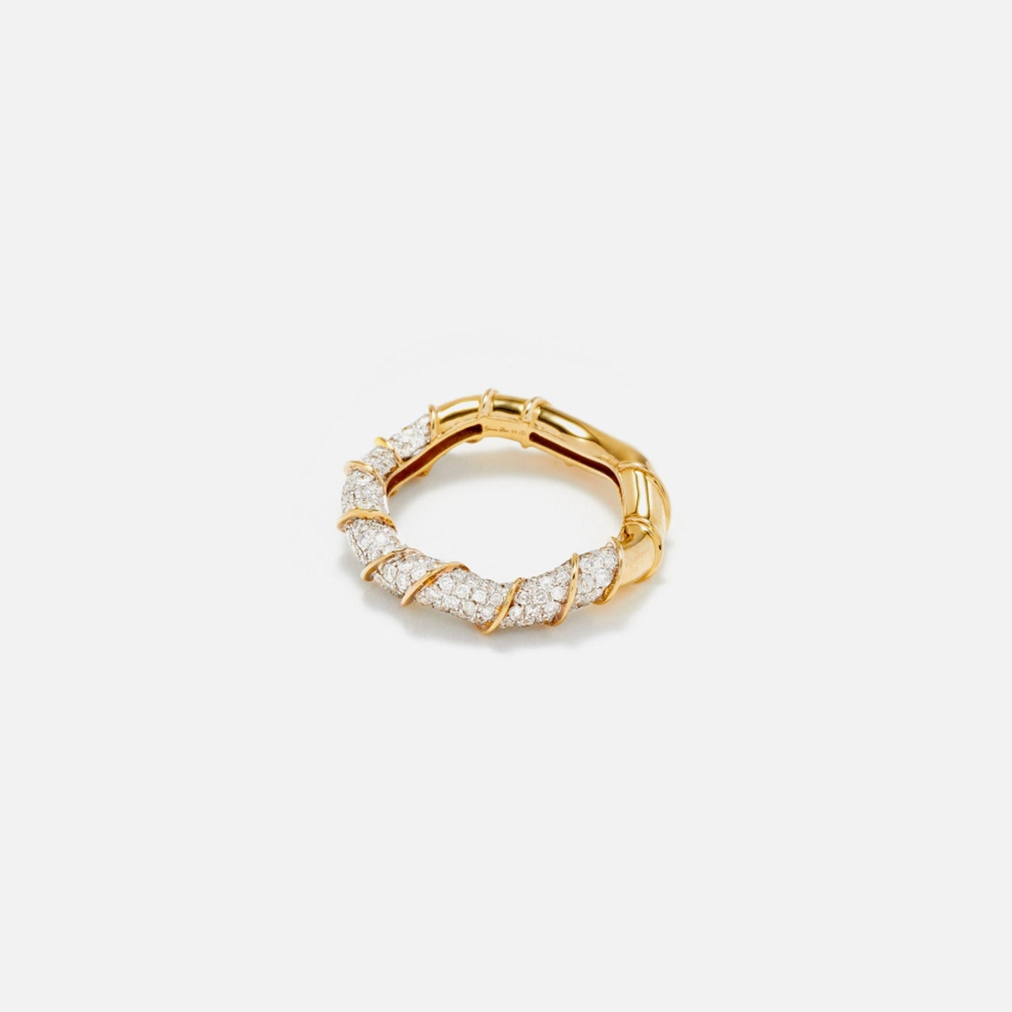 Yvonne Leon Bague Twistee Diamants OJ Twist Ring - Yellow Gold
