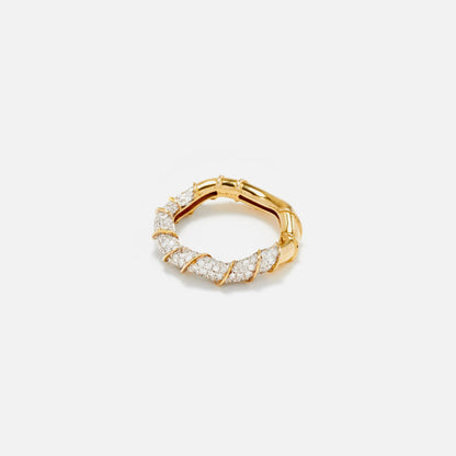 Yvonne Leon Bague Twistee Diamants OJ Twist Ring - Yellow Gold