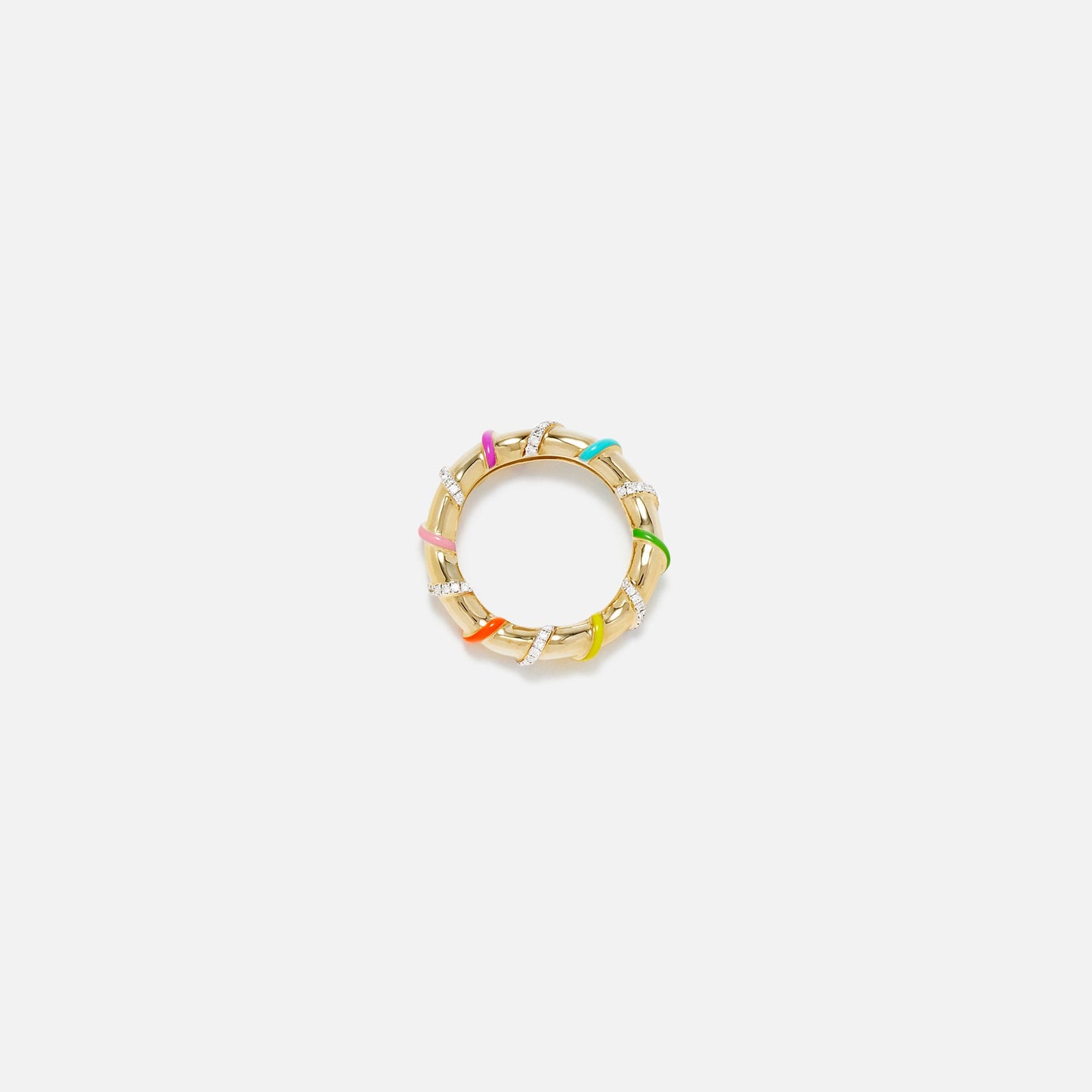 Yvonne Leon Bague Twistee Rainbow Ring - Multi